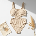 Eco Cut-out One-piece Beige