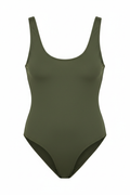 Minimal Scoop One-piece Olive swimsuit