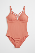 Strappy One-piece Coral swimsuit